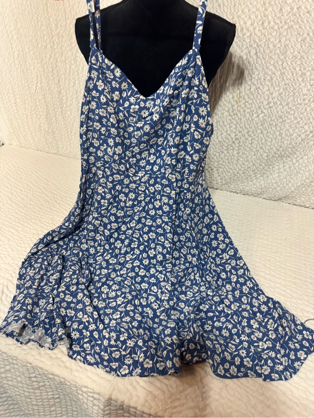 Old Navy Blue Floral Spaghetti-Strap Dress